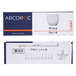 Glazenset Arcoroc Campus Transparant Glas