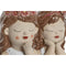 Grondlegger Home ESPRIT Wit Beige Roze Dolomite chica 12 x 14 x 18 cm (2 Stuks)