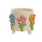 Grondlegger Home ESPRIT Multicolour Crème Dolomite Blommor 20 x 20 x 18 cm