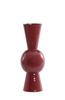 Light&living Vaas deco Ø25x60 cm CHEDI glans bordeaux