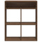 Boekenkast 66x31x80 cm bewerkt hout bruin eikenkleur