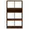 Boekenkast 66x31x112 cm bewerkt hout gerookt eikenkleurig