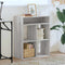 Boekenkast 66x31x80 cm bewerkt hout grijs sonoma eikenkleurig