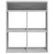 Boekenkast 66x31x80 cm bewerkt hout grijs sonoma eikenkleurig