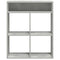 Boekenkast 66x31x80 cm bewerkt hout betongrijs
