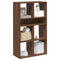 Boekenkast 66x31x112 cm bewerkt hout bruin eikenkleur