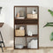 Boekenkast 66x31x112 cm bewerkt hout bruin eikenkleur