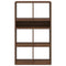 Boekenkast 66x31x112 cm bewerkt hout bruin eikenkleur