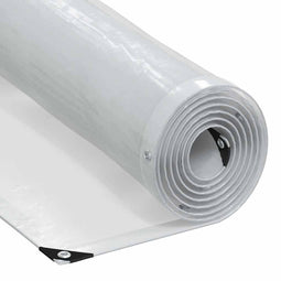Doorzichtig zeildoek met zeilringen 4x8 m polyethyleen