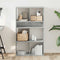 Boekenkast 66x31x112 cm bewerkt hout betongrijs