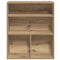 Boekenkast 60x30x71,5 cm bewerkt hout artisanaal eikenkleur
