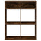 Boekenkast 66x31x80 cm bewerkt hout gerookt eikenkleurig