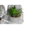 Decoratieve plant Home ESPRIT Polyethyleen Cement Boeddha Orientaals 10,5 x 8 x 16 cm (3 Stuks)
