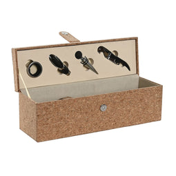 Set van Wijn Accessoires Home ESPRIT Natuurlijk Kurk 36 x 11 x 12 cm