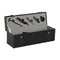 Set van Wijn Accessoires Home ESPRIT Zwart Grijs Leer 36 x 11 x 12 cm