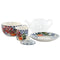 Theepot Home ESPRIT Blauw Wit Kristal Porselein (2 Stuks)