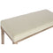 Kruk Home ESPRIT Wit Natuurlijk Polyester Rubberwood 100 x 38 x 43 cm