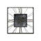 Muurklok Home ESPRIT Zwart Gouden Metaal Kristal 80 x 8 x 80 cm