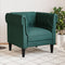 Fauteuil Chesterfield-stijl stof donkergroen