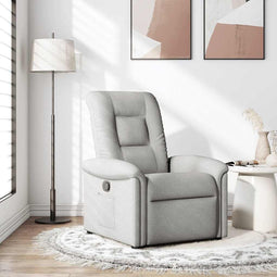 Fauteuil verstelbaar stof wolk grijs