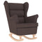 Schommelstoel 74x90x102 cm stof donkerbruin