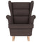 Schommelstoel 74x90x102 cm stof donkerbruin