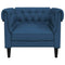 Fauteuil Chesterfield-stijl stof blauw