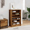 Schoenenkast 60x35x92 cm bewerkt hout oud houtkleurig