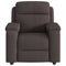 Fauteuil verstelbaar stof donkerbruin