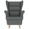 Schommelstoel 74x90x102 cm stof donkergrijs