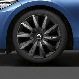 Hubkap Sparco Milano Zwart/Gris 15" 4 Stuks