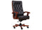 Leren fauteuil CONSUL zwart