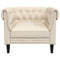 Fauteuil Chesterfield-stijl linnen
