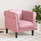 Fauteuil fluweel roze