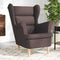 Fauteuil 74x84x100 cm stof donkerbruin