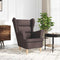 Fauteuil 74x84x100 cm stof donkerbruin