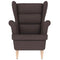 Fauteuil 74x84x100 cm stof donkerbruin