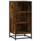 Dressoir 35,5x35x76 cm bewerkt hout en metaal gerookt eiken