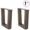 Eettafelpoten 2 st V-vormig 40x(30-31,3) cm staal naturel