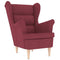 Fauteuil 74x84x100 cm stof wijnrood