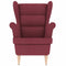 Fauteuil 74x84x100 cm stof wijnrood