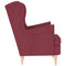 Fauteuil 74x84x100 cm stof wijnrood