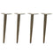 Salontafelpoten conische vorm 4 st 30-31 cm staal naturel
