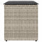 Tuinkrukken met kussens 2 st 40x40x43 cm poly rattan lichtgrijs