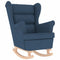 Schommelstoel 74x90x102 cm stof blauw
