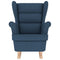 Schommelstoel 74x90x102 cm stof blauw