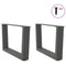 Eettafelpoten 2 st V-vormig 60x(30-31,3) cm staal antraciet