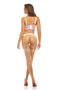 BOMBSHELL BOUDOIR PEEK A BOO WIRE 3 PC SET WHITE, L