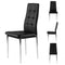Eetkamerstoelen - set van 4 eettafel stoelen - zwart kunstleer