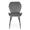 Velvet eetkamerstoel - set van 4 eettafel stoelen - grijs